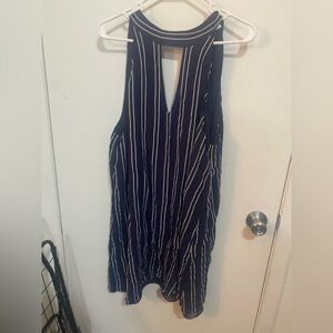 Waverly Grey Navy and White Striped Mini Dress